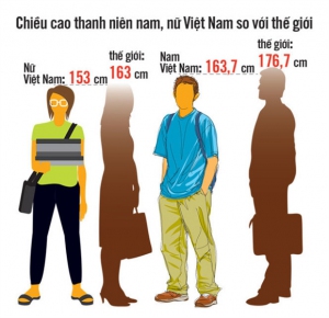 chiều cao người Việt Nam