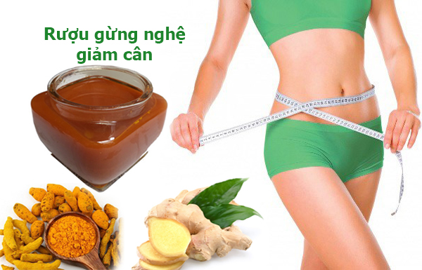 giảm cân bằng rượu gừng nghệ